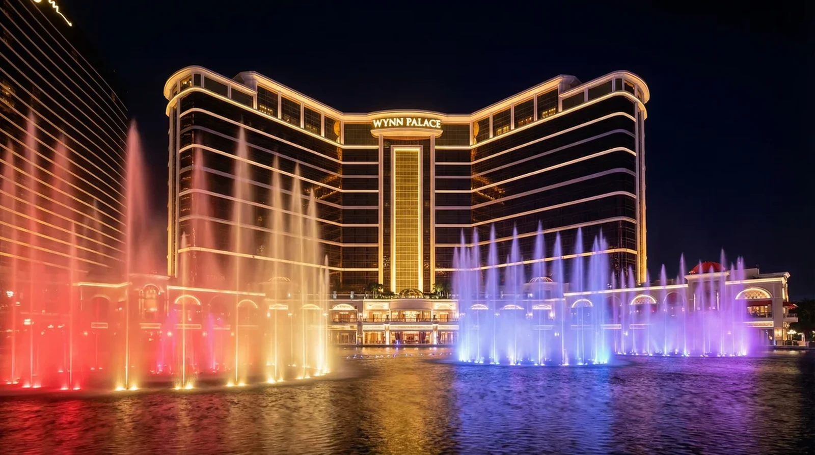 永利皇宮賭場噴泉夜景